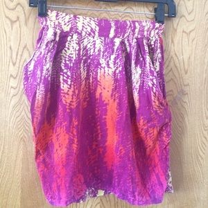 Tribal tie dye mini skirt