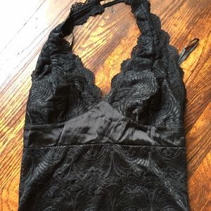 Halter top lace shirt