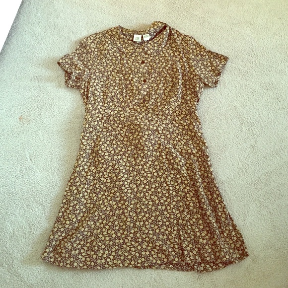 Vintage floral gap dress size 8 w Peter Pan collar