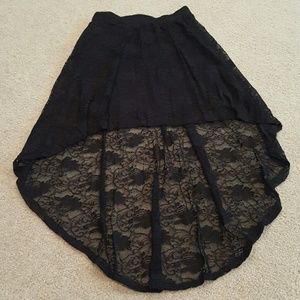 Charlotte Russe black high low skirt