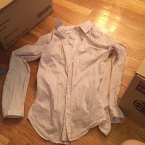 purplish button down shirt