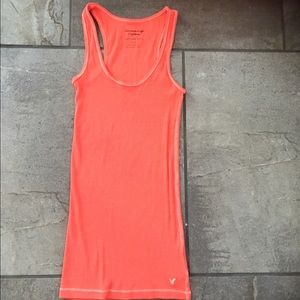 American Eagle Orange Boyfriend Tank XS 0 2 NWOT
