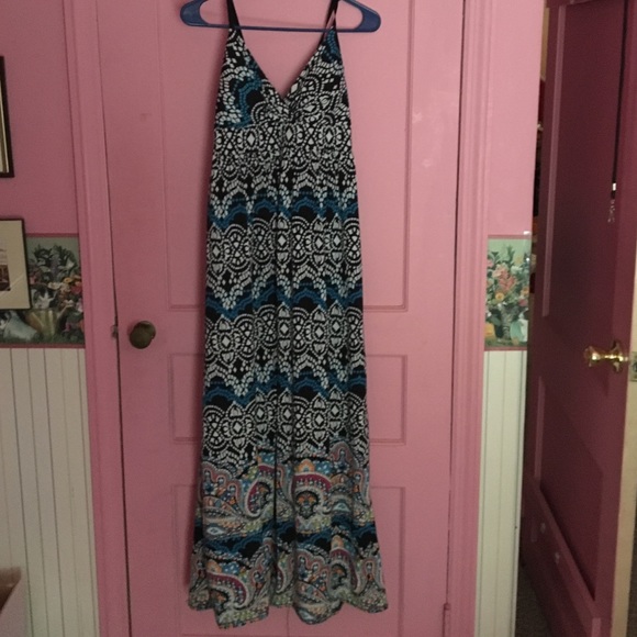 Black, white and blue maxi dress!