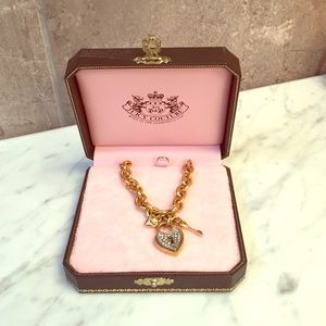 Juicy Couture lock and key charm necklace