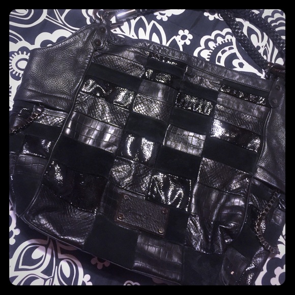 Kenneth Cole oversized patchwork leather tote - Picture 1 of 4