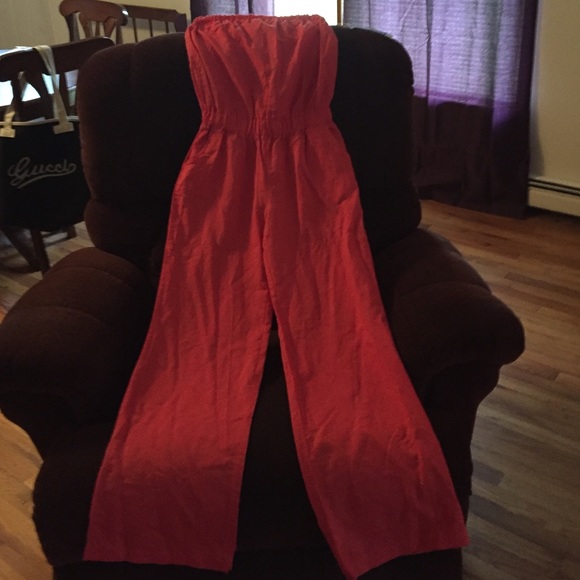 Strapless romper