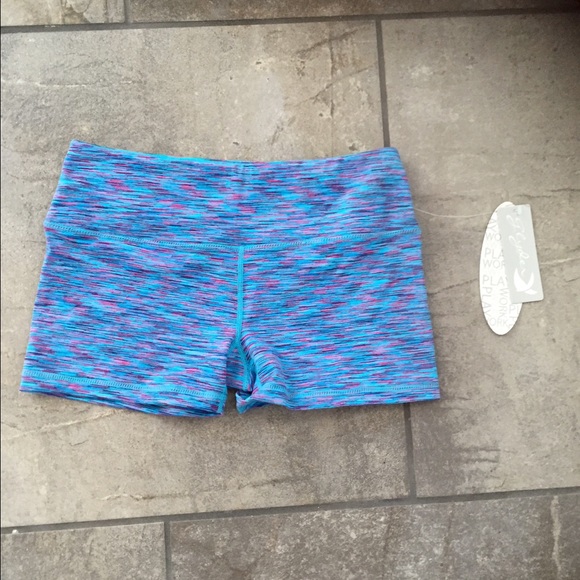 Glyder Core Yoga Shorts Blue Space Dye S NWT Booty