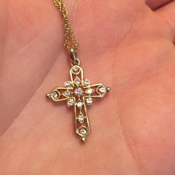 gold cross necklace