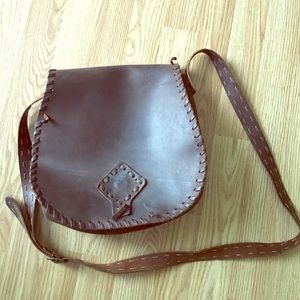 Vintage leather cross body bag