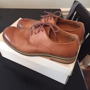 Men's Cognac Dress Shores {Like new}
