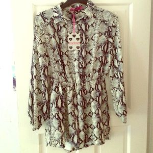 NEW snake-print romper