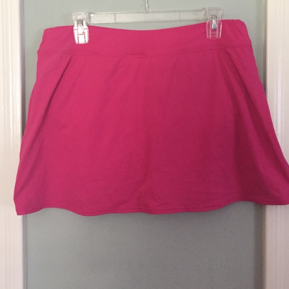 Pink swim skirt lands end size 14