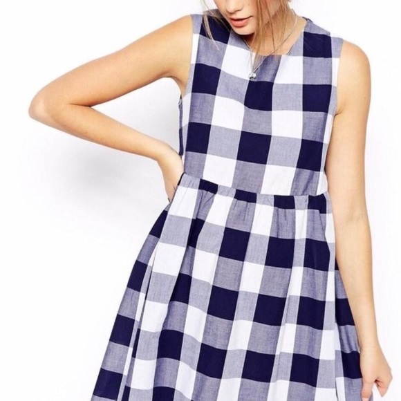 ASOS gingham smock dress size 0