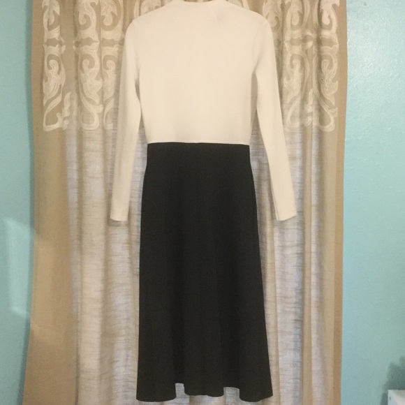 Black/White Midi Dress