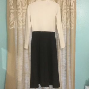 Black/White Midi Dress