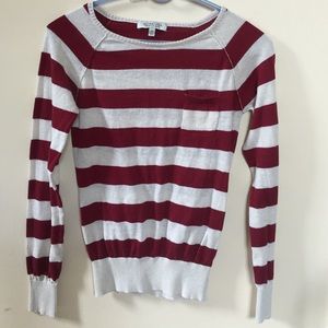 Red and white striped long sleeve
