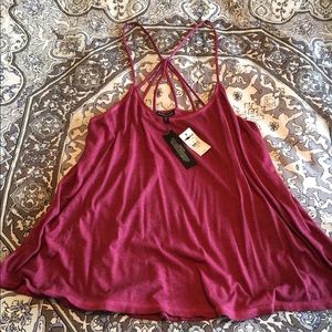 Express Cranberry Strappy Tank Top