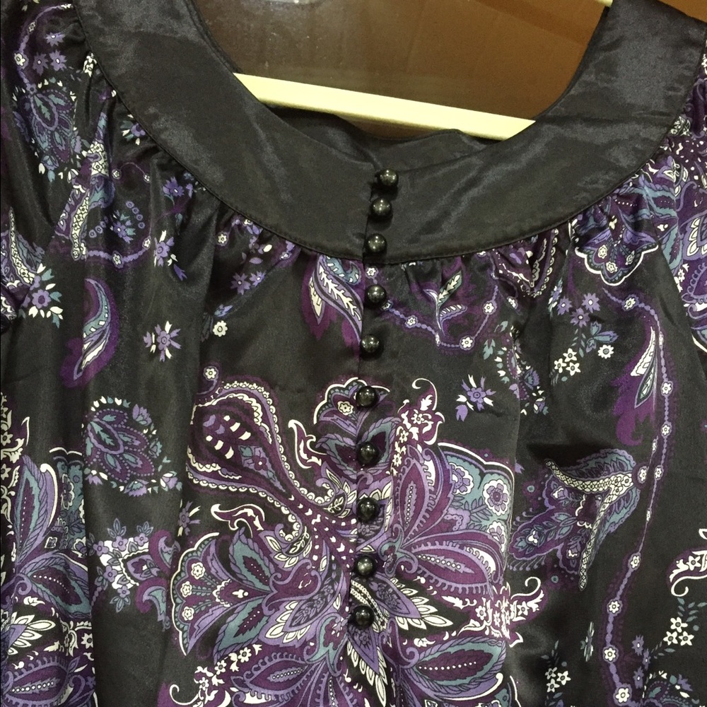 Cato black & print top