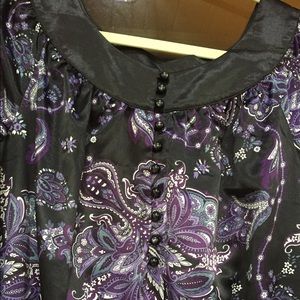 Cato black & print top