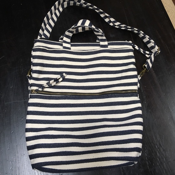 Maurices striped crossbody tote