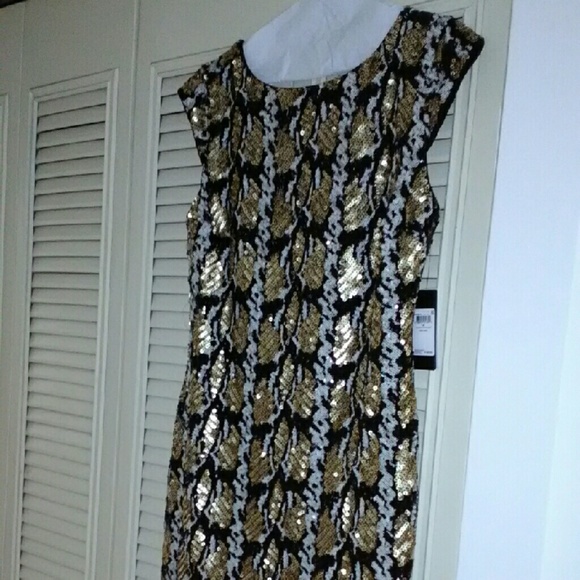 guess Dresses & Skirts - New animal print sequins gold and black and white