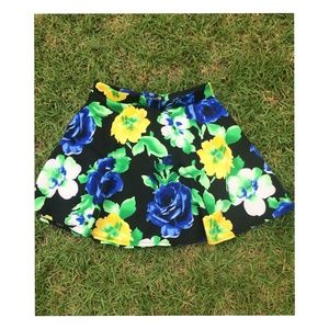 Forever 21 Floral Skater Skirt