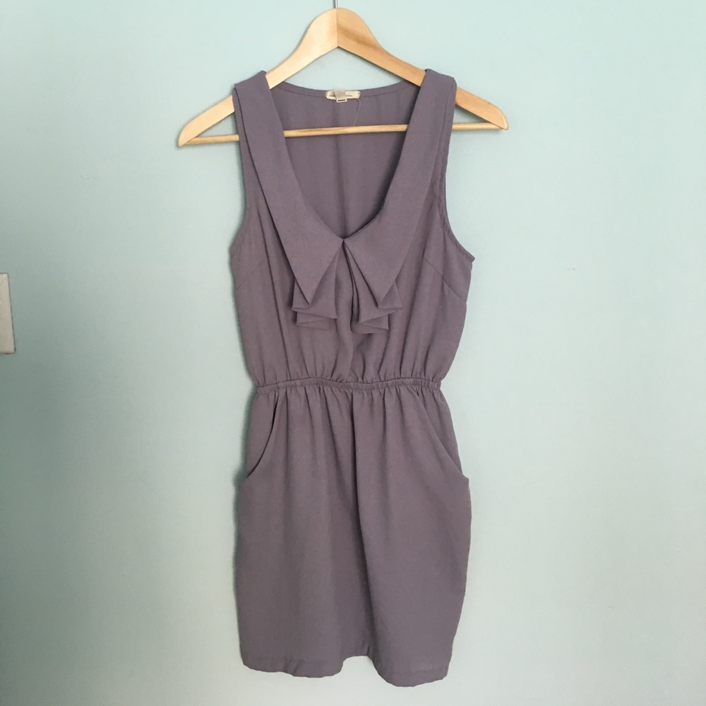 Silence + Noise front ruffle dress