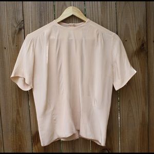 Vintage 1940's Peach Silk Top