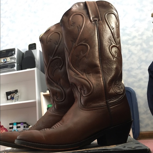 Dan Post Leather Cowboy Boots