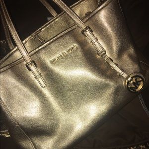 Small Gold Michael Kors Tote