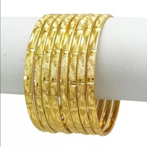 18k gold plated bangles. 2*4