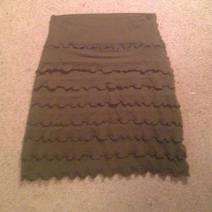 Treehouse 28 Skirts - Frilly olive green skirt Treehouse 28 Skirts - Frilly olive green skirt