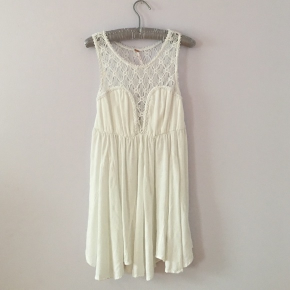 Free People Bohemian Flowy White Dress