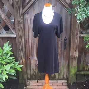 Theory Black Dolman-Sleeve Dress