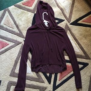 Brandy Melville burgundy J. Galt hoodie