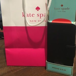 New Black Kate Spade Leather iPhone 6 & 6s Case!