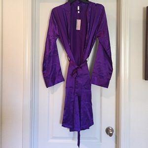 Silk royal purple robe