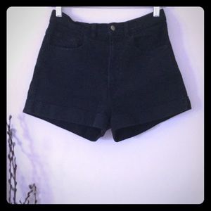 American Apparel high waisted denim shorts