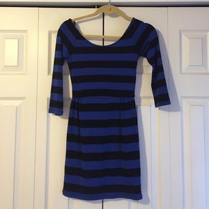 Blue and Black Dress