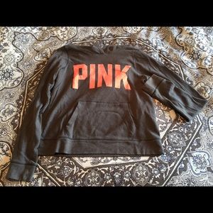 VS PINK Grey and Neon Hoodie