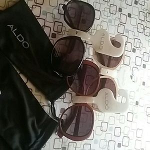 Bundle of cute Aldo sunglasses with free cases