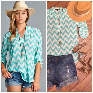 Chevron popover shirt