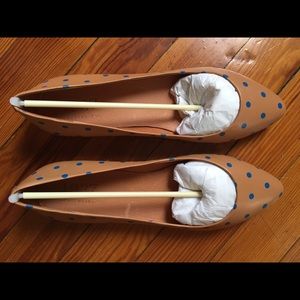 Madewell polka dot leather point skimmer