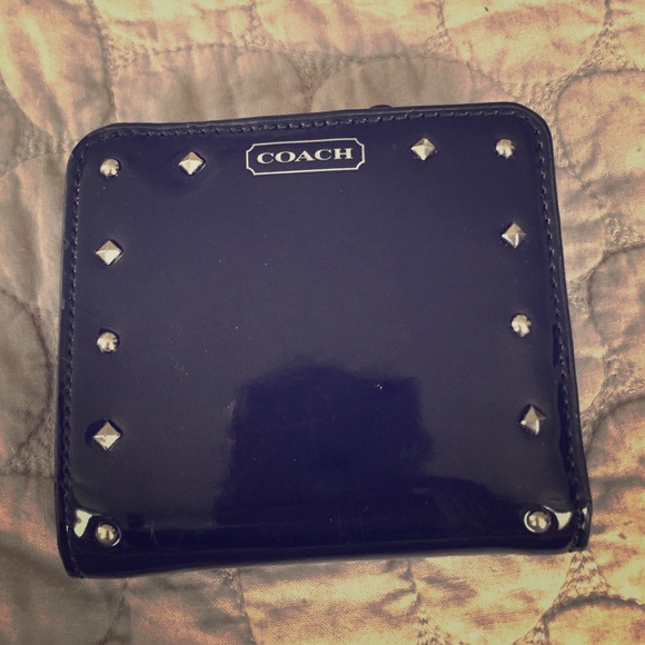 Black Studded Coach Wallet