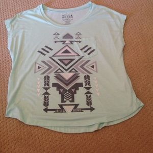 Billabong tribal print short sleeve t shirt