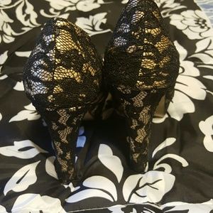 High heels, lace, romantic sexy