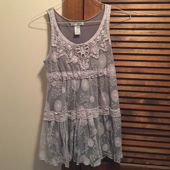 Ultra Pink Sleeveless, Lacey top.