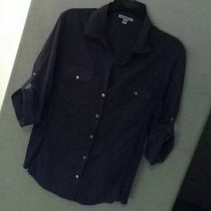 James Perse Purple Button Down Shirt