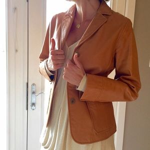 Gap Leather Cognac Blazer