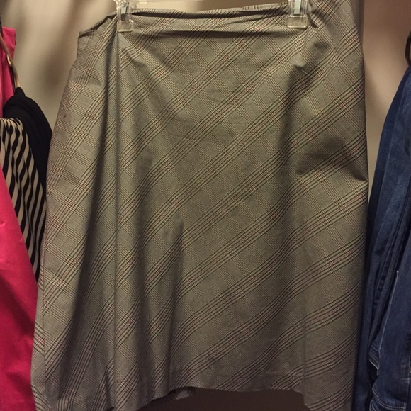 Pink/Black Plaid Dress Skirt